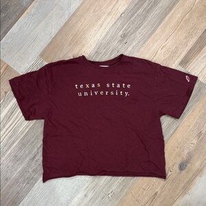 Texas State University embroidered Crop Top